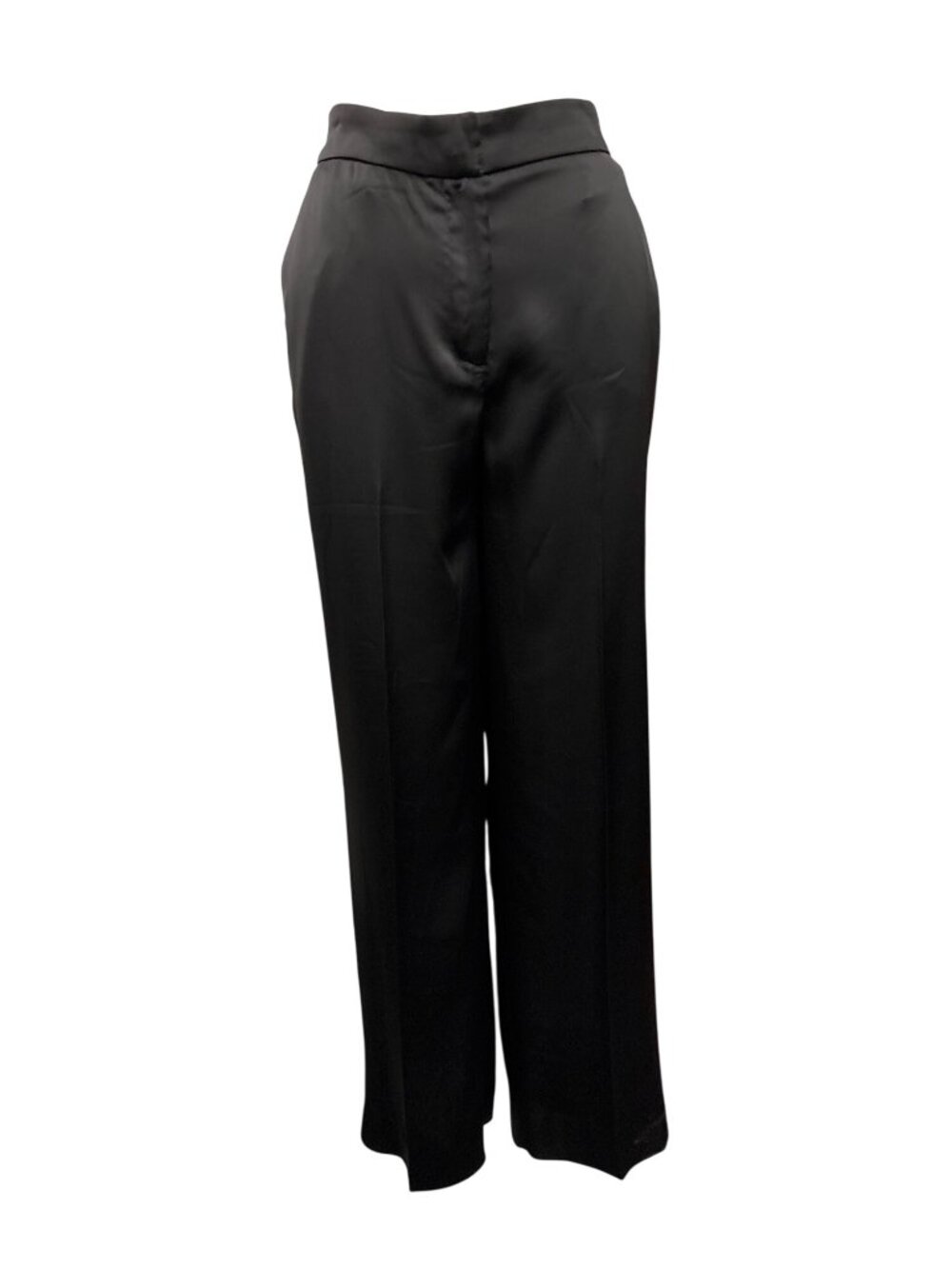 Rachel Zoe Womens Black Wide-Leg Pants US 4 Polyester Blend Elastic Waistband Fu